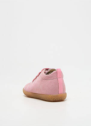 Bottillons fermeture lacets bout rond rose FALCOTTO fille