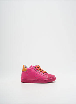 Baskets fermeture lacets bout rond rose FALCOTTO fille
