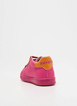 Baskets fermeture lacets bout rond rose FALCOTTO fille