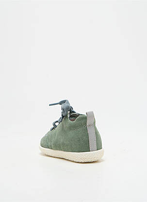Bottillons nubuck bout rond vert FALCOTTO garçon