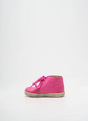 Bottillons matière lisse bout rond rose FALCOTTO fille
