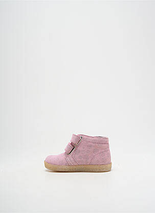 Bottines/boots tissage tissage pailleté bout rond rose FALCOTTO fille