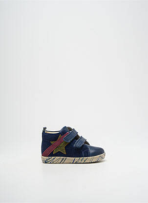 Bottillons nubuck bout rond bleu FALCOTTO garçon