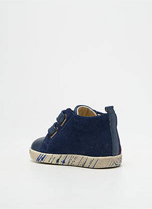 Bottillons nubuck bout rond bleu FALCOTTO garçon