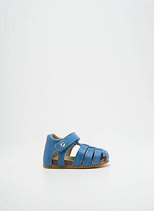 Sandales/nu pieds tissage satiné bout rond bleu FALCOTTO garçon