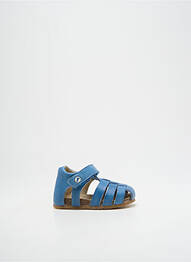 Sandales/nu pieds tissage satiné bout rond bleu FALCOTTO garcon