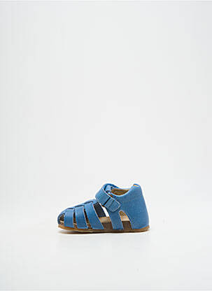 Sandales/nu pieds tissage satiné bout rond bleu FALCOTTO garçon