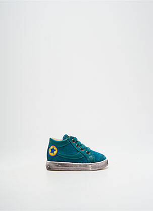 Baskets nubuck bout rond vert FALCOTTO garçon