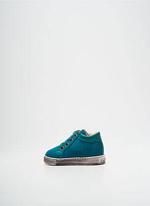 Baskets nubuck bout rond vert FALCOTTO garçon