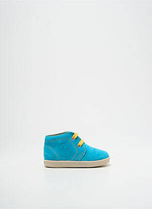 Bottillons nubuck bout rond bleu FALCOTTO garcon
