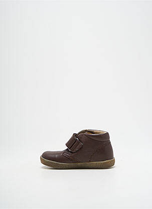 Bottines/boots tissage satiné bout rond marron FALCOTTO garçon