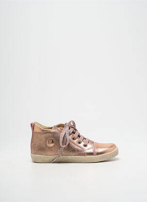 Baskets matière lisse bout rond rose FALCOTTO fille