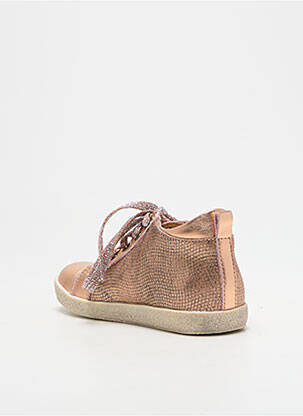 Baskets matière lisse bout rond rose FALCOTTO fille