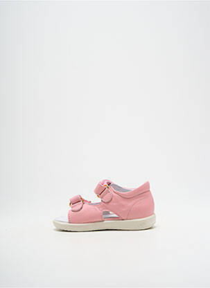 Sandales/nu pieds tissage satiné bout ouvert rose FALCOTTO fille