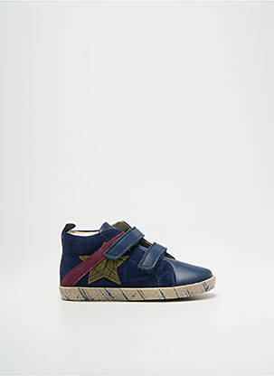 Baskets nubuck bout rond bleu FALCOTTO garcon
