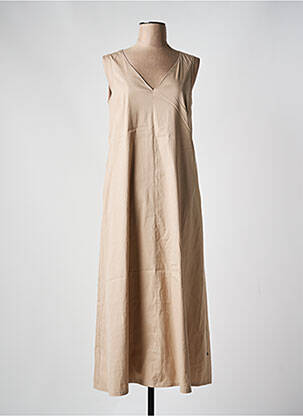Robe longue coupe évasée sans manche beige ROBE LEGERE BY VERA MONT femme