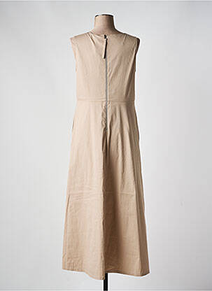 Robe longue coupe évasée sans manche beige ROBE LEGERE BY VERA MONT femme