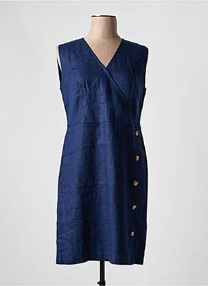 Robe mi-longue sans manche sans manche bleu JULIE GUERLANDE femme