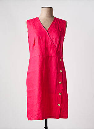 Robe mi-longue sans manche sans manche rose JULIE GUERLANDE femme