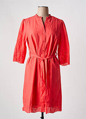 Robe mi-longue manches longues manches longues rose JULIE GUERLANDE femme