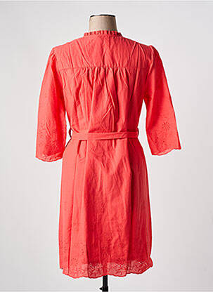 Robe mi-longue manches longues manches longues rose JULIE GUERLANDE femme