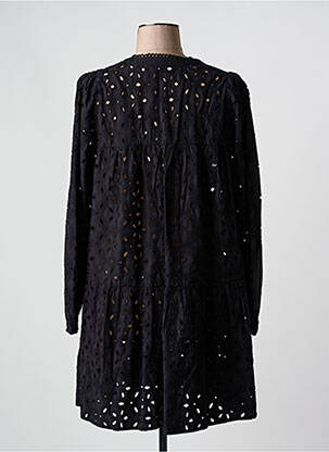 Robe mi-longue manches longues manches longues noir KAFFE femme
