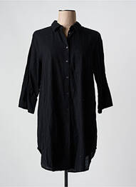 Robe mi-longue manches 3/4 manches 3/4 noir KAFFE femme