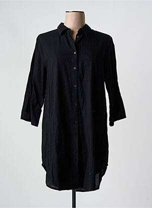 Robe mi-longue manches 3/4 manches 3/4 noir KAFFE femme