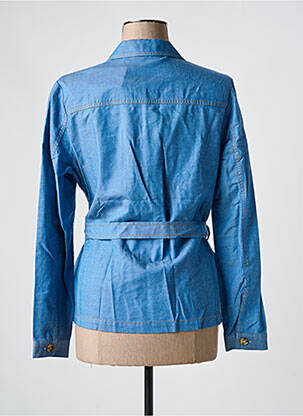 Chemisier coupe cintrée manches longues bleu DIANE LAURY femme