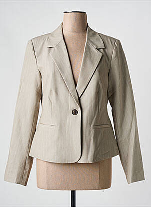 Blazer coupe cintrée beige KAFFE femme