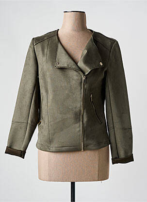 Veste casual coupe cintrée vert JULIE GUERLANDE femme