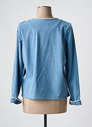 Veste casual col rond bleu ICHI femme