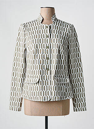 Veste casual coupe droite vert FRANK WALDER femme