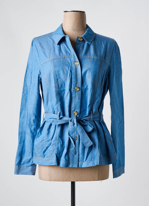 Chemisier coupe cintrée manches longues bleu DIANE LAURY femme