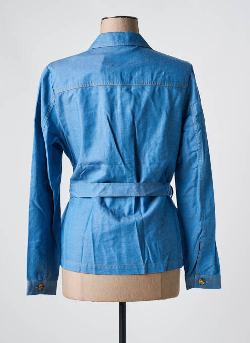 Chemisier coupe cintrée manches longues bleu DIANE LAURY femme