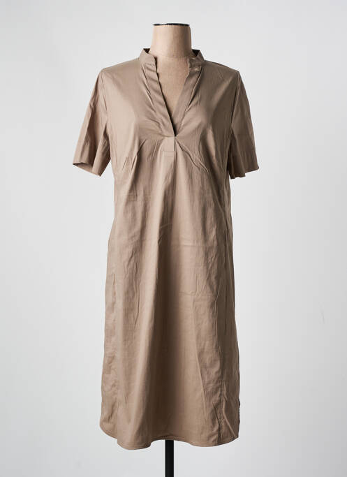 Robe mi-longue beige FRANK WALDER pour femme