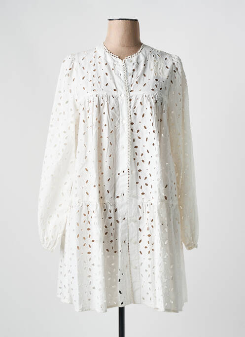 Robe mi-longue blanc KAFFE pour femme