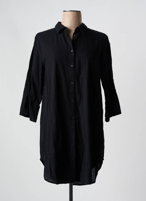 Robe mi-longue noir KAFFE pour femme