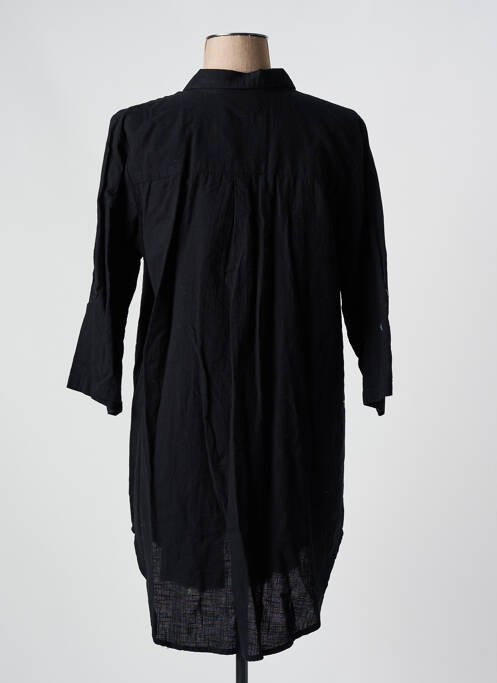 Robe mi-longue noir KAFFE pour femme