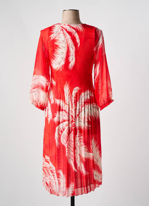 Robe mi-longue orange HALOGENE femme