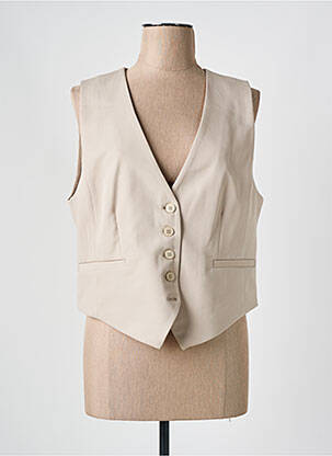 Gilet sans manche poches beige KAFFE femme