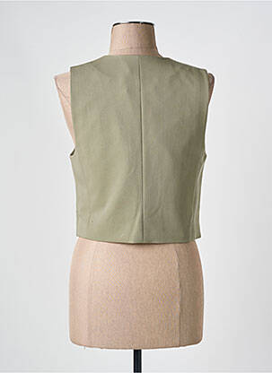 Gilet sans manche poches vert KAFFE femme