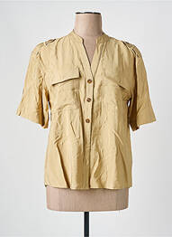 Chemisier manches courtes manches courtes beige KAFFE femme