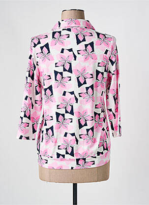 Polo manches 3/4 manches 3/4 rose FRANK WALDER femme