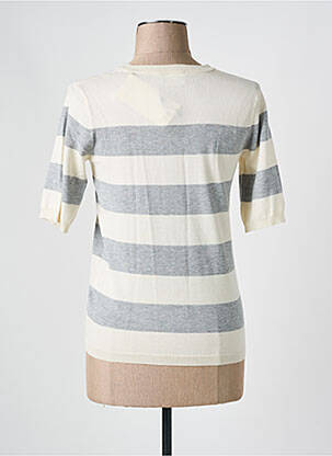 Pull coupe cintrée manches courtes beige KAFFE femme