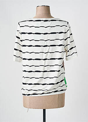 Blouse col rond manches courtes beige FRANK WALDER femme