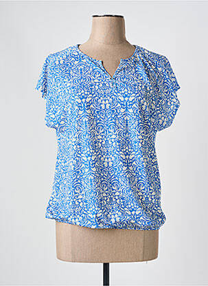 Blouse manches courtes manches courtes bleu JULIE GUERLANDE femme