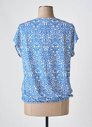 Blouse manches courtes manches courtes bleu JULIE GUERLANDE femme