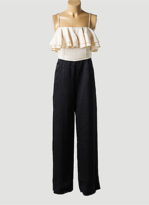 Combi-pantalon tissage crêpe fines bretelles noir ELLI WHITE femme