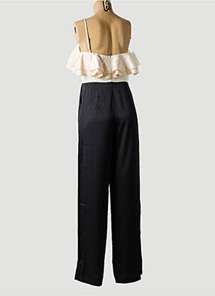 Combi-pantalon tissage crêpe fines bretelles noir ELLI WHITE femme